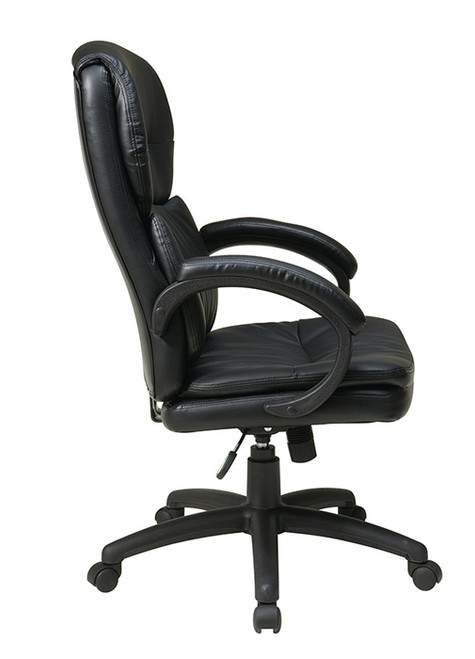 Office Star High Back Eco Leather Executive Chair with Padded Arms EC9230-EC3 Office Star High Back Eco Leather Executive Chair with Padded Arms EC9230-EC3